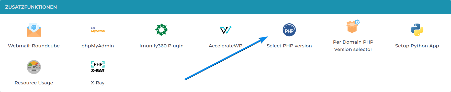 Select PHP-Version